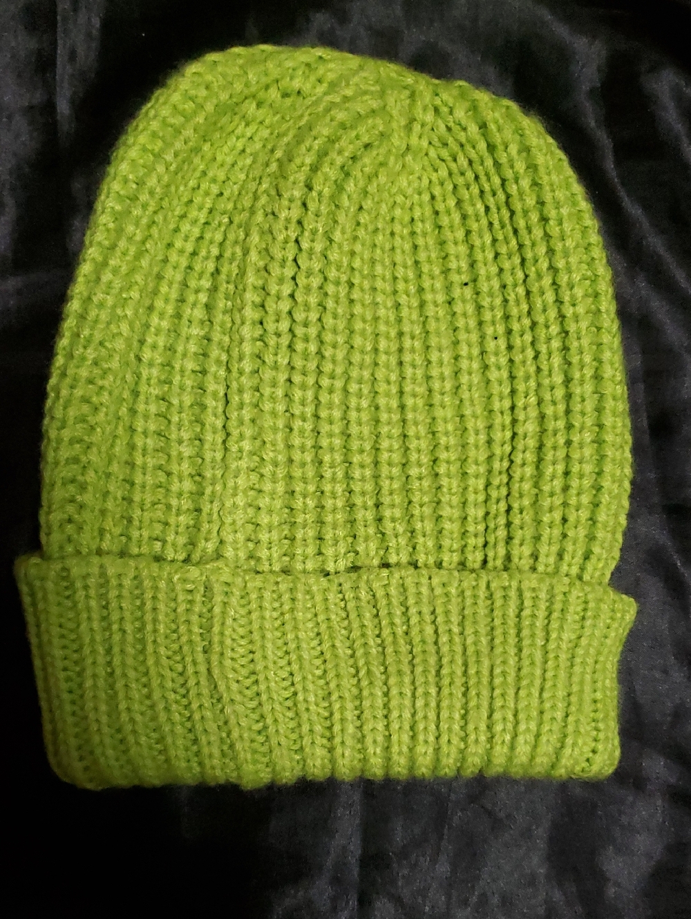 Lime Green Knit Beanie
